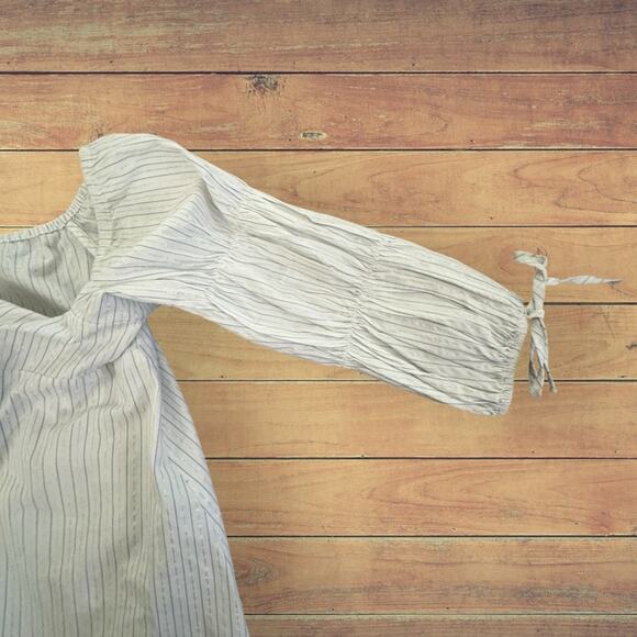 Bebe striped off shoulder padded blouse - Picture 4 of 7